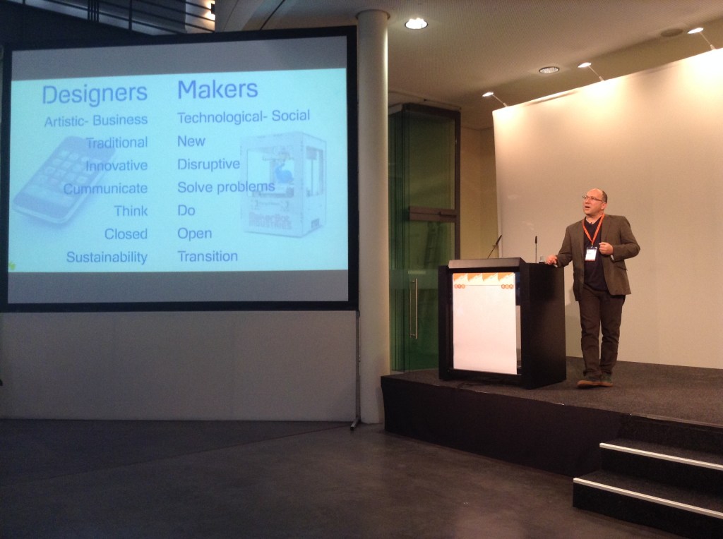 Ronen Kadushin comparing designers and makers at RE.WORK