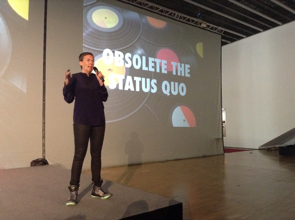 Hannah Jones from Nike on stage