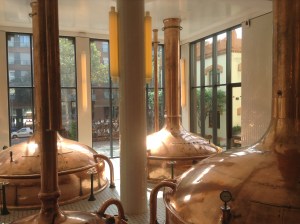 In the hall of Damm's Factory at Barcelona: an unexpected way of joining beer and music